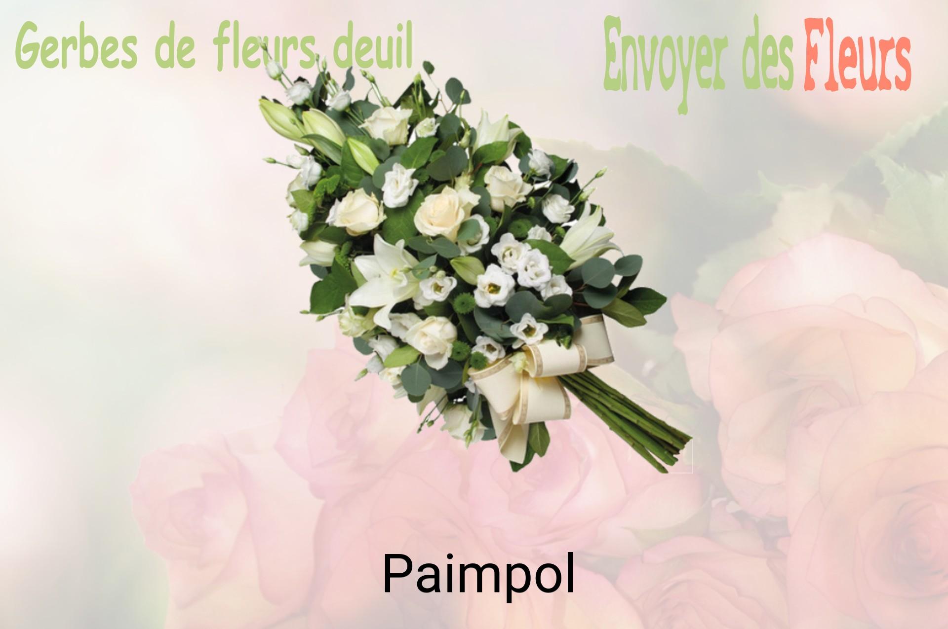 Gerbe de fleurs de deuil livrée à Paimpol